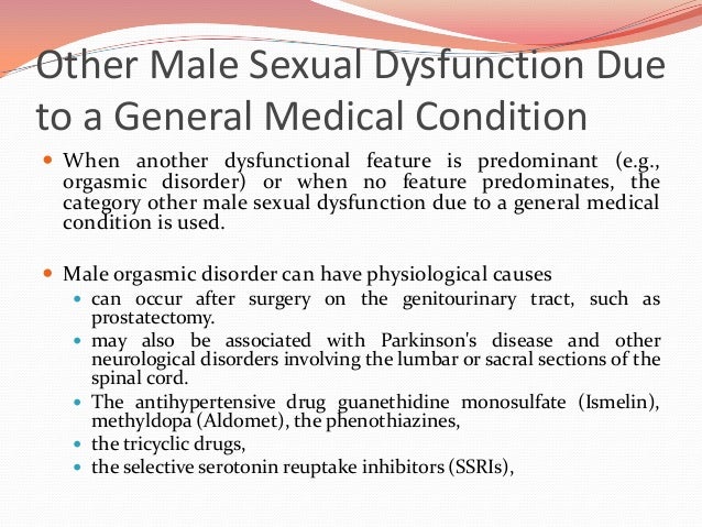 male orgasm dysfunction Male orgasm dysfunction